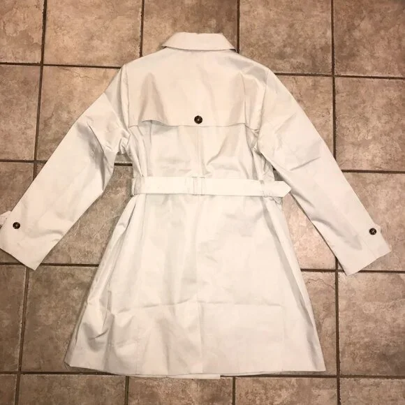 Women's Barbour Short Greta Showerproof Trench Coat Jacket-Size 14 - Picture 13 of 16